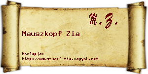 Mauszkopf Zia névjegykártya